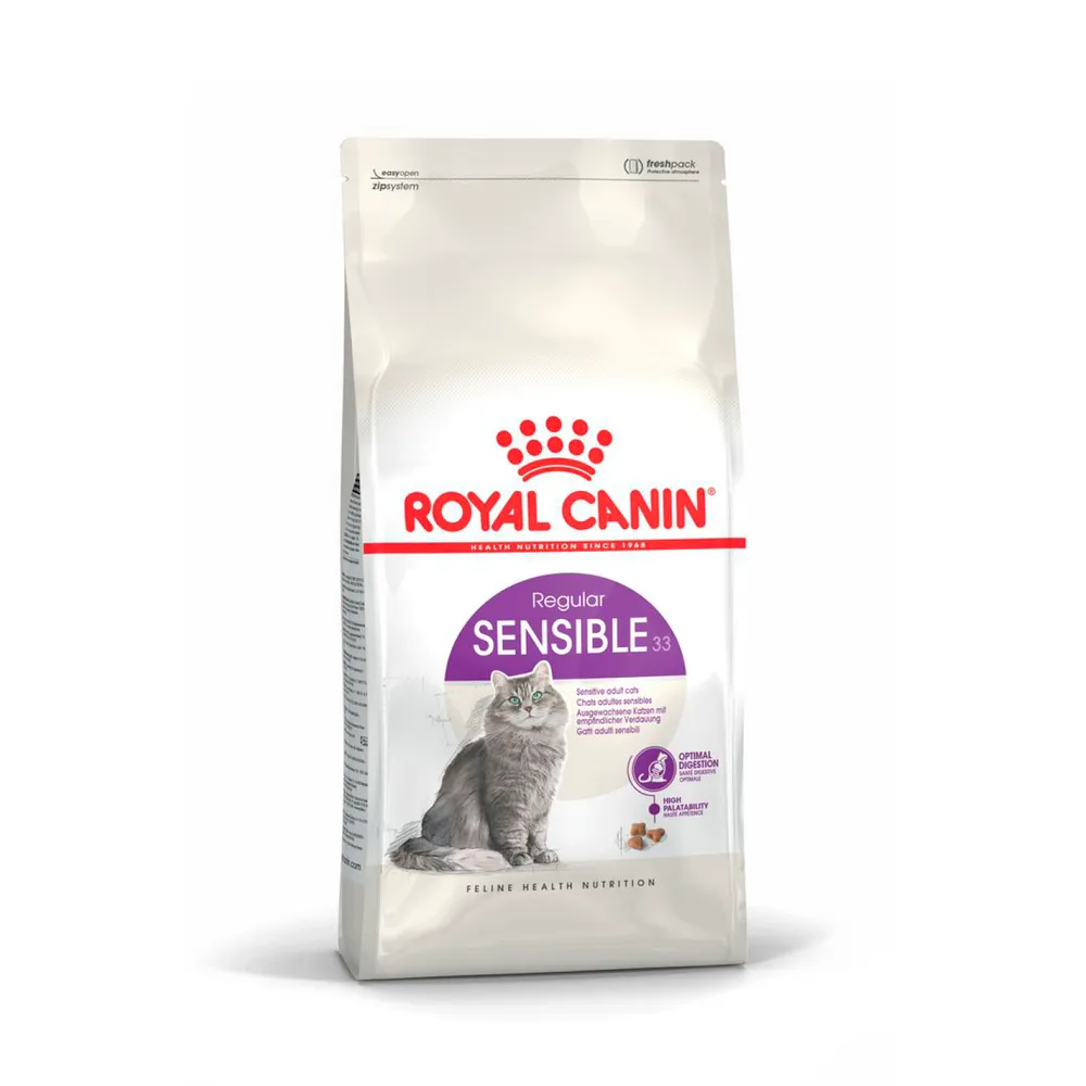 Royal Canin Sensible 33 Regular Сухой корм при чувствительной пищеварительной системе у кошек в возрасте от 1 года до 7 лет, 200 гр.