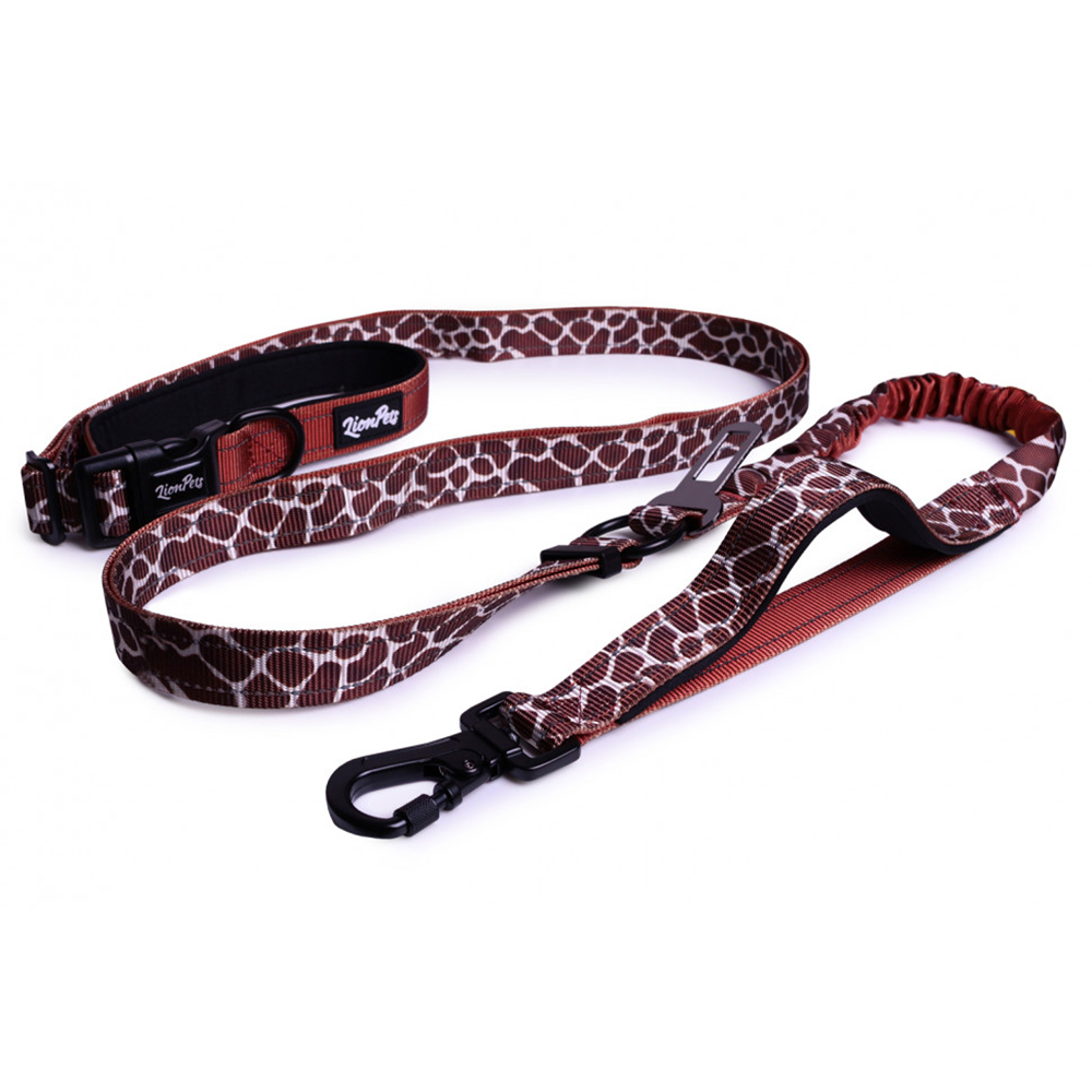 LIONPETS Поводок-перестёжка нейлоновый для собак, XL, длина 250-395 см, цвет в ассортименте