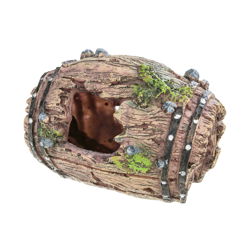 AquaFantasy Декор для аквариумов Бочка, 13x8x9 см