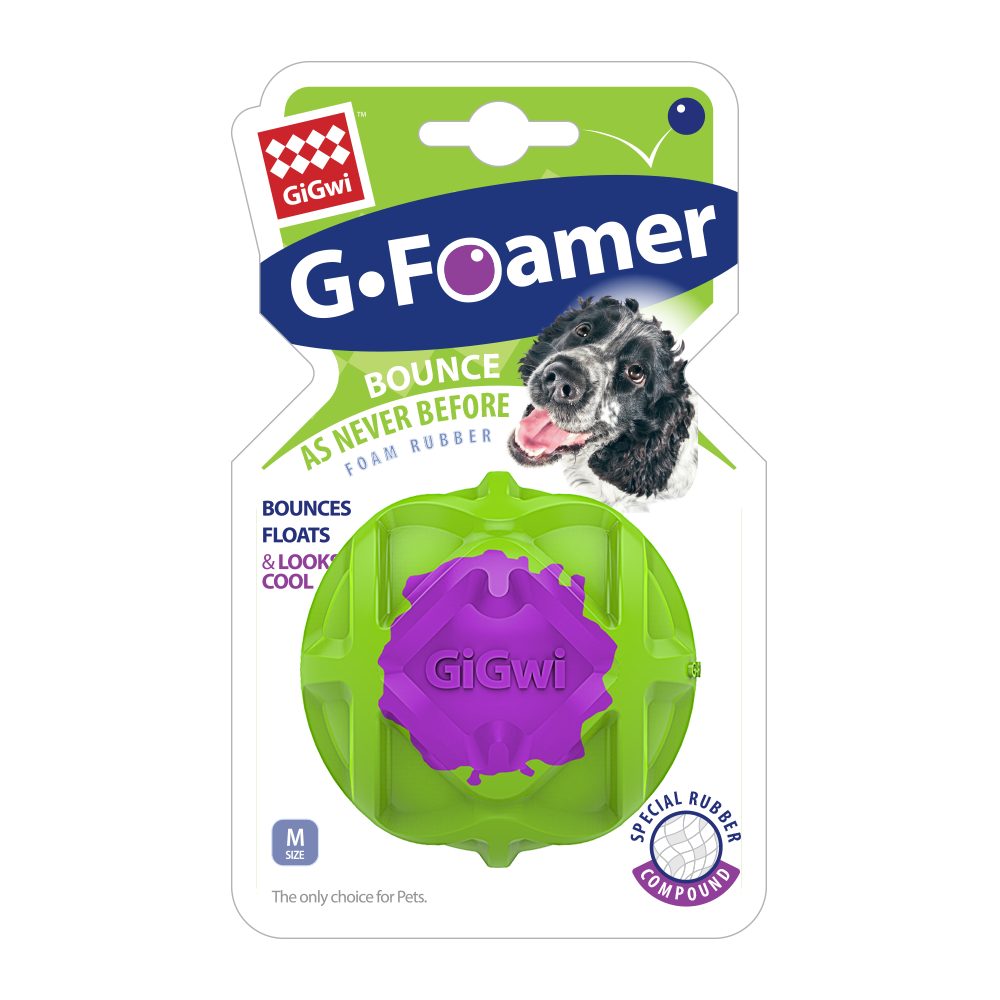   Четыре Лапы GiGwi Игрушка для собак G-FOAMER Мячик полнотелый 6 см