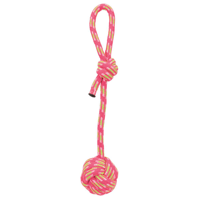 Trixie Игрушка для собак Мяч на верёвке, 7х37 см