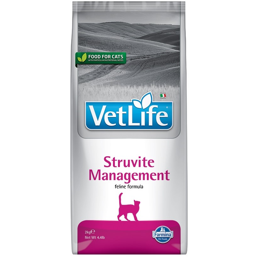 Farmina Vet Life Struvite Management Сухой диетический корм для кошек при мочекаменной болезни, с курицей, 2 кг