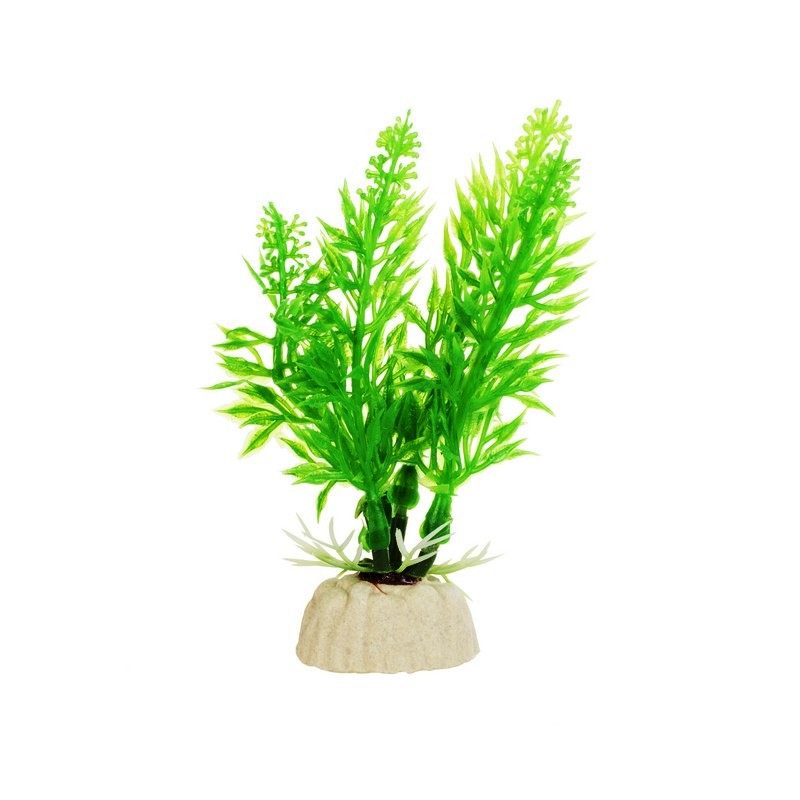 Пластиковые растения AquaFantasy Растение зеленое без цветов 8см