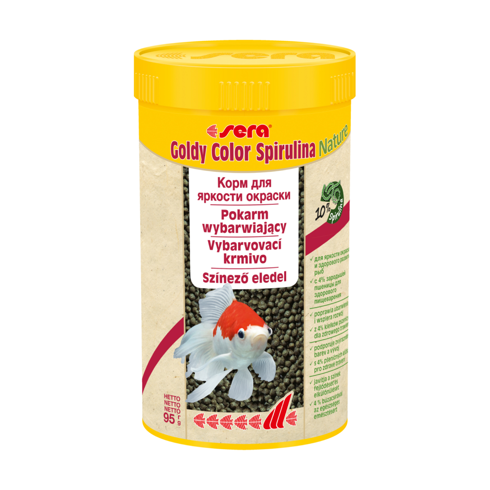 Sera Goldy Color Spirulina Корм для рыб, 95 гр.