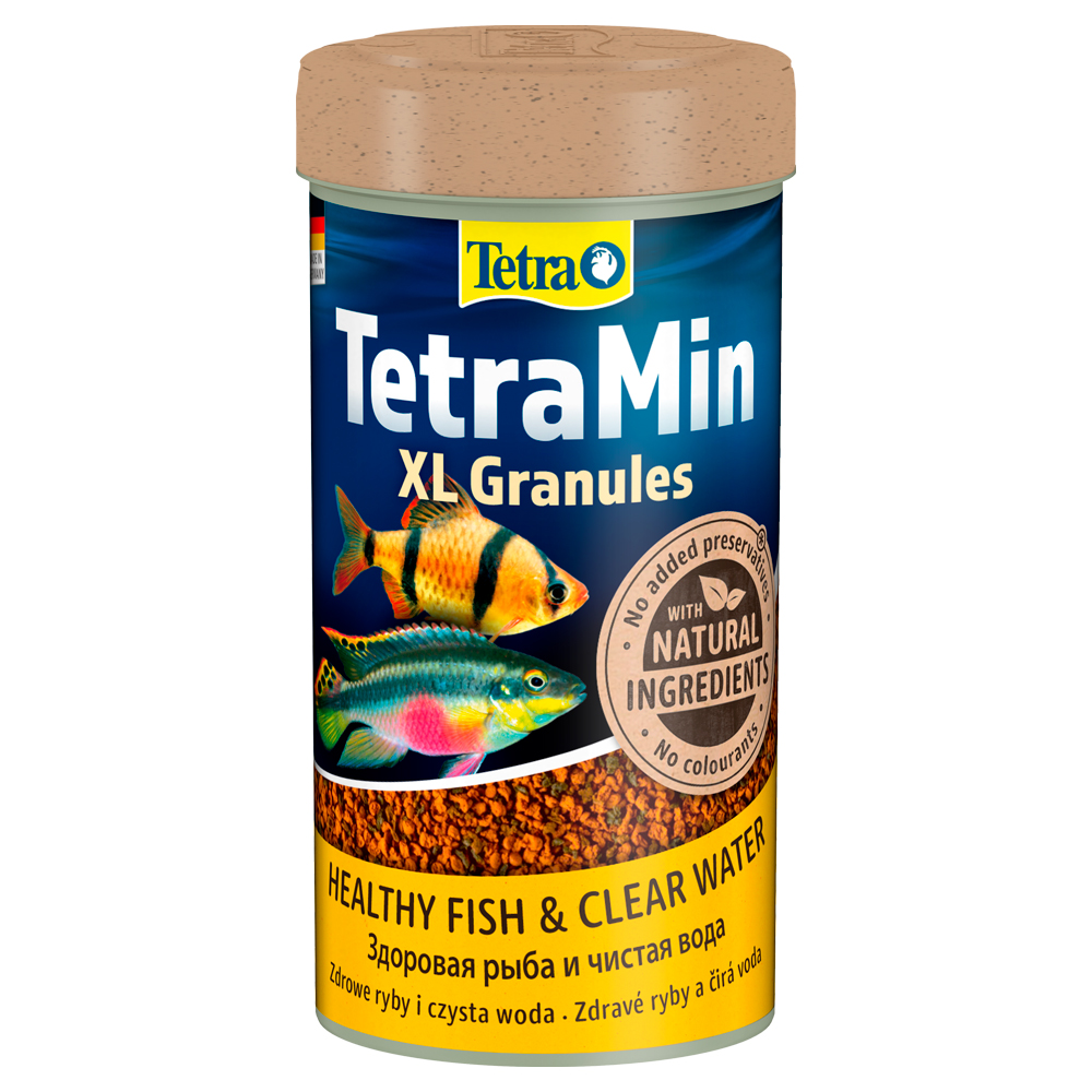 Повседневные  Четыре Лапы Tetra Min XL Granules корм для рыб в крупных гранулах, 250 мл