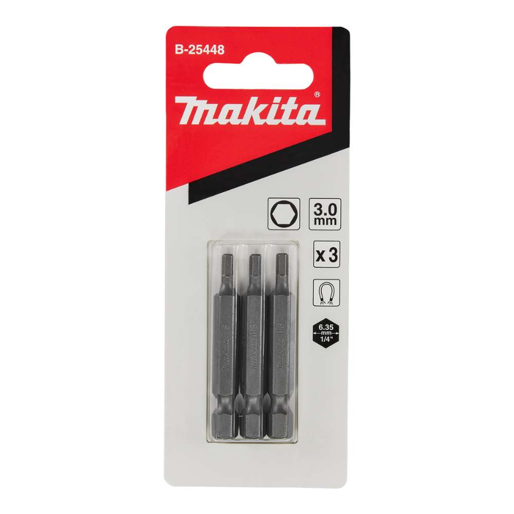Биты и наборы бит Набор бит Makita HEX3х50мм 3шт (B-25448)