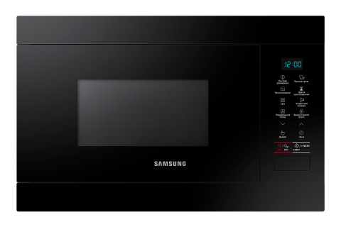 Микроволновые печи  Samsung Online Встраиваемая микроволновая печь Samsung соло 22л, 850 Вт (MS22M8054A) - Чёрный, Чёрный