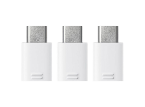  Комплект переходников Samsung USB Type-C to microUSB - белый, Белый