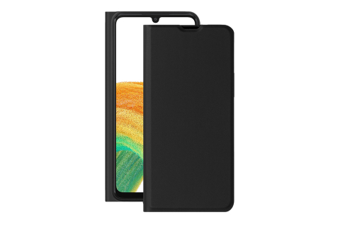 Чехол Deppa Book Cover Silk Pro для Galaxy A33 - Чёрный, Чёрный