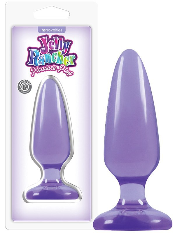 Анальная пробка Jelly Rancher Pleasure Plug - Medium средняя – фиолетовый