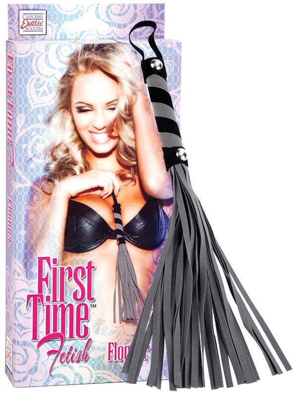 Мягкая мини-плеточка First Time Fetish Flogger – серый