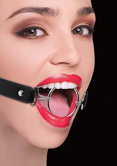 Кляп в виде кольца из металла Ring Gag XL - Black