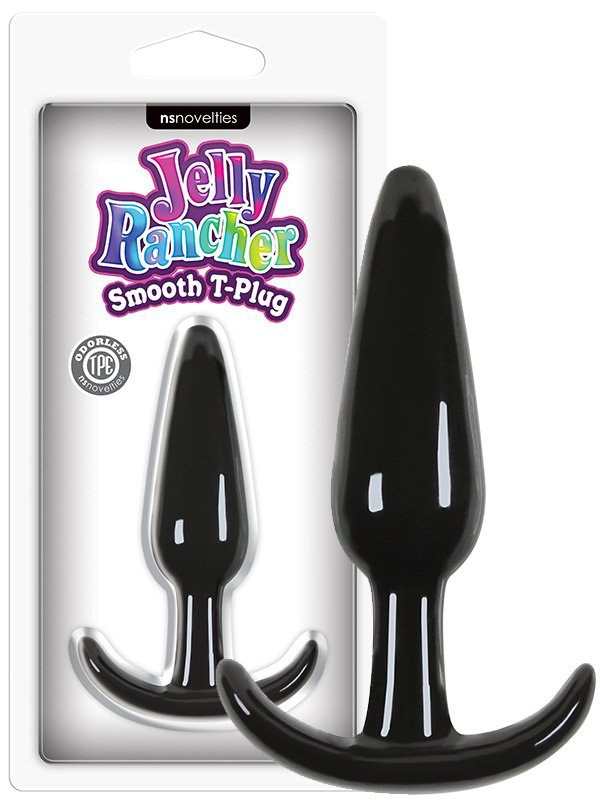 Анальная пробка Jelly Rancher T-Plug Smooth гладкая – черный