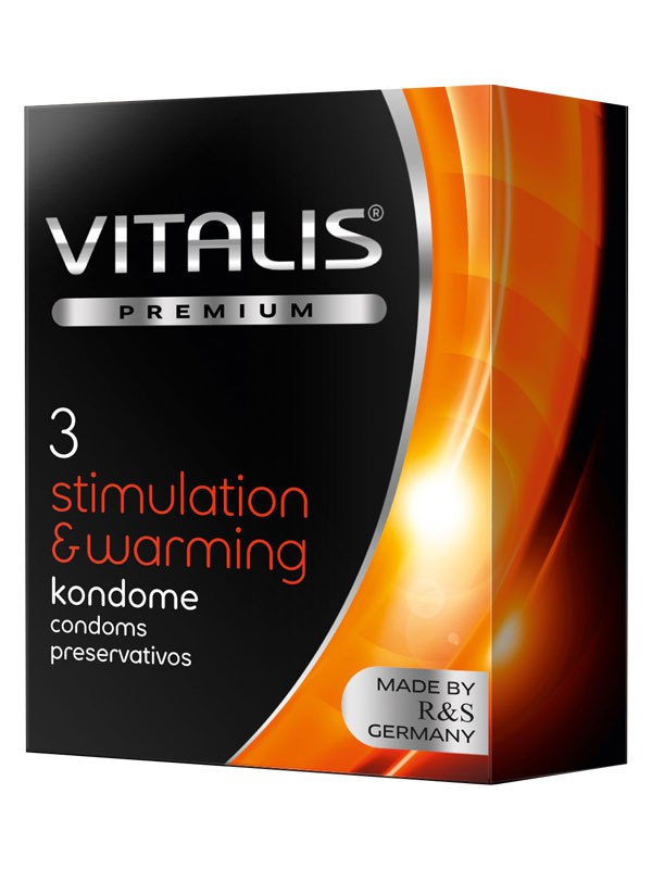 Презервативы Vitalis №3 Stimulation & Warming с согревающим эффектом