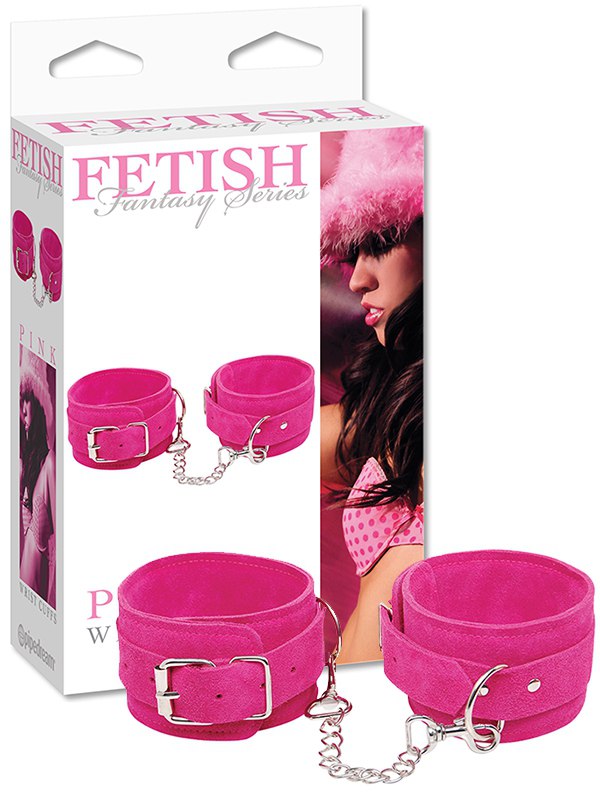 Наручники Pink Wrist Cuffs замшевые – розовые