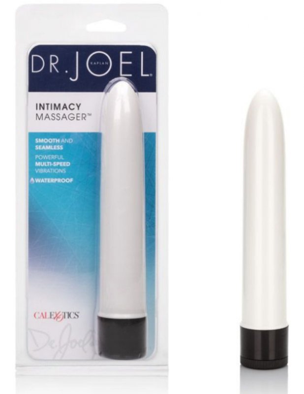  Изящный гладкий вибромассажёр Dr. Joel Kaplan Intimacy Massager – белый