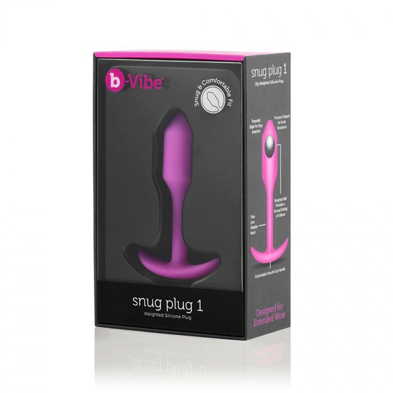 Профессиональная пробка для ношения Snug Plug 1 с утяжелением  – фуксия