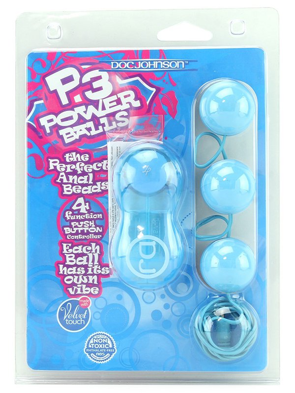 Шарики с вибрацией P3 Power Balls – голубой