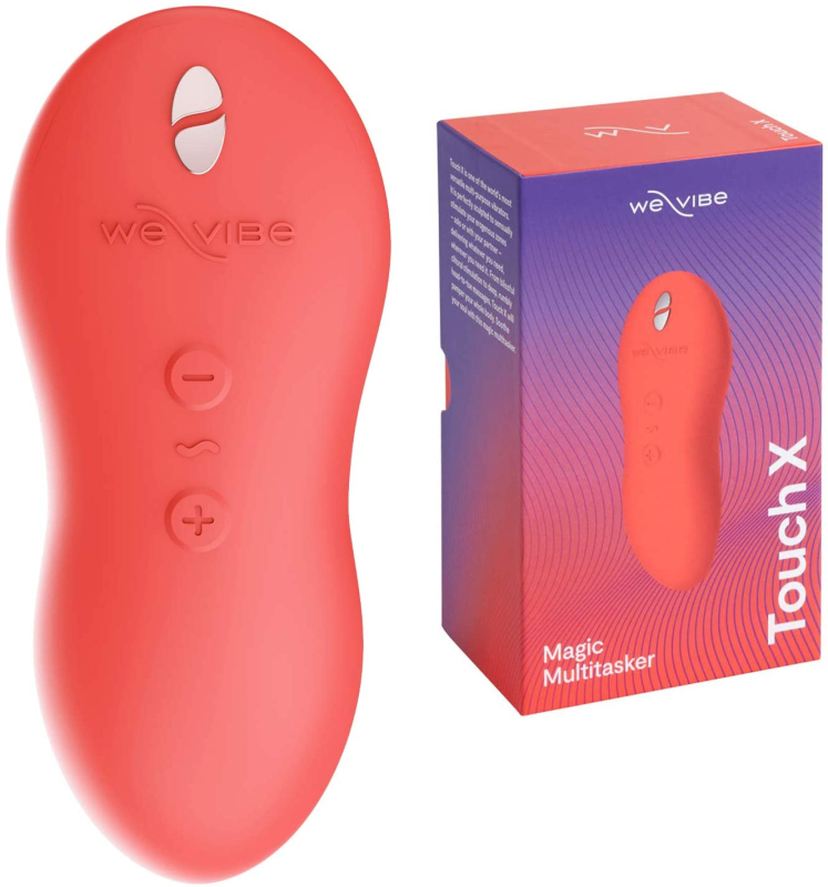 Клиторальный вибратор We-Vibe Touch X. 10.2 см, 8 режимов вибрации, медицинский силикон, водонепроницаемый, коралловый