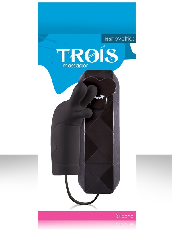 Мини-вибратор Trois Massager - Black