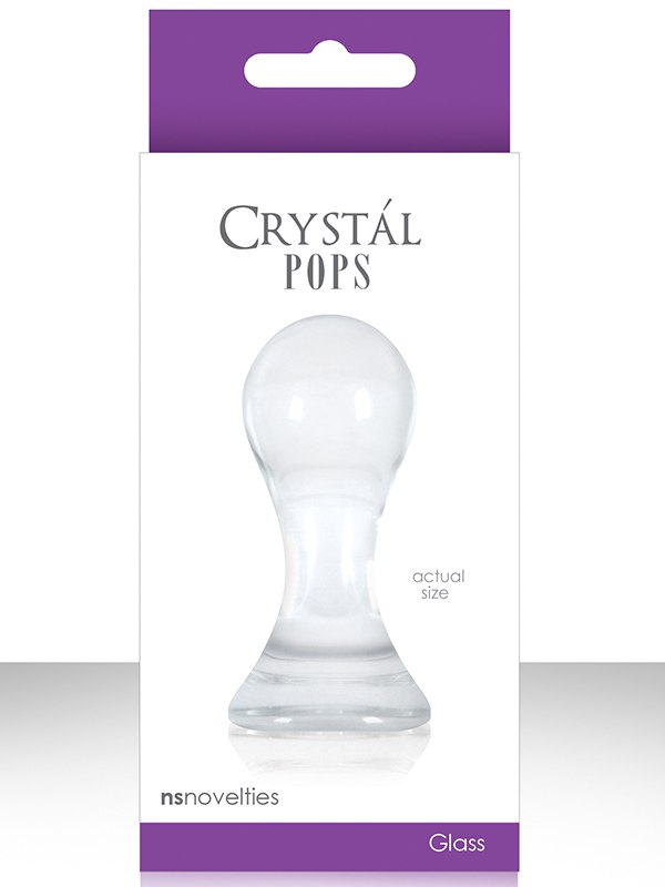 Анальный стимулятор Crystal Pops Small из стекла – прозрачный