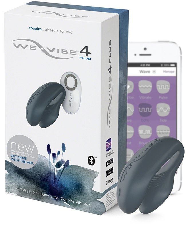 Вибромассажер для пар на радиоуправлении We-Vibe 4 Plus – серый