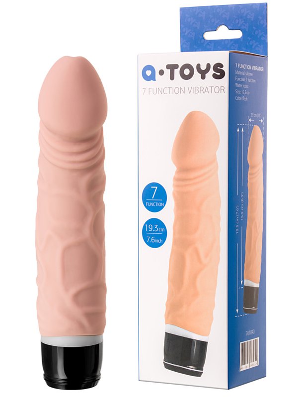 Мультискоростной реалистичный вибратор TOYFA A-Toys 15,9 см – телесный