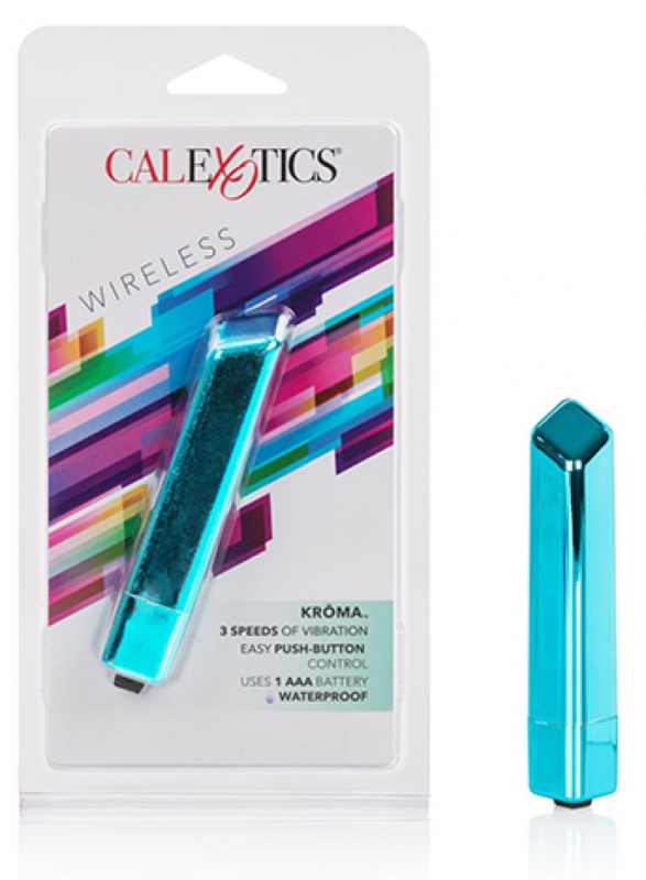 Вибропуля Calexotics Krōma Bullet Vibrator Teal - голубой