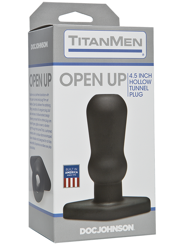 Анальная пробка TitanMen - Open Up полая – черный