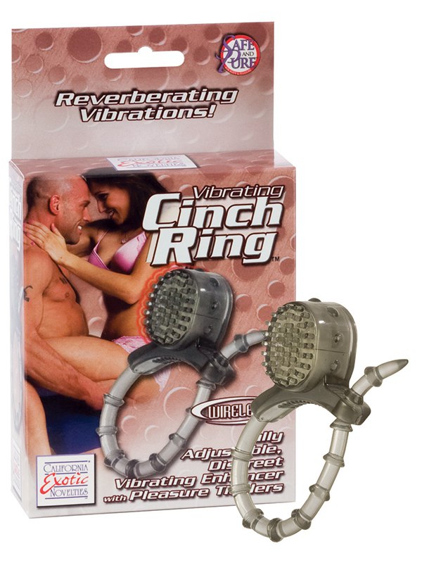 Лассо со стимулятором клитора Vibrating Cinch Rings – серое