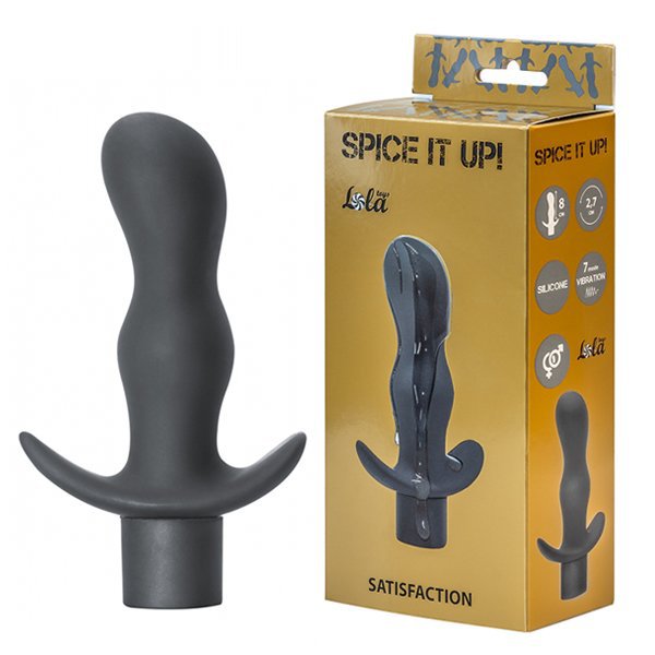 Анальная пробка с вибрацией Spice it up Satisfaction Dark Grey 8002-02lola