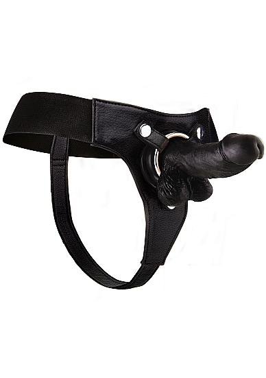  Страпон из резины Realistic - 6 Inch - Strap-On - Black