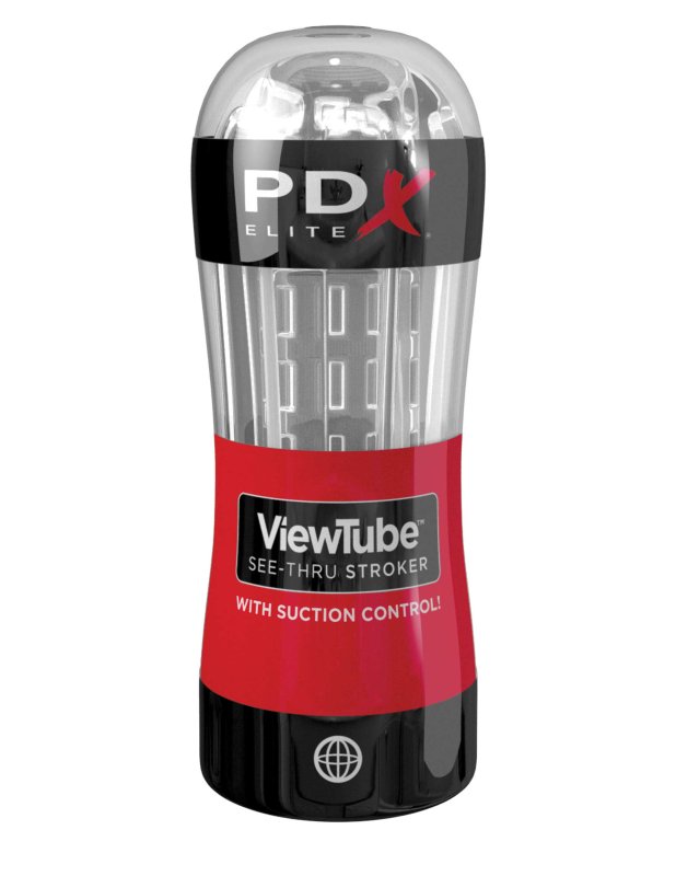 Прозрачный мастурбатор Pipedream PDX Elite ViewTube See-Thru Stroker