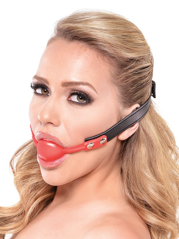 Кляпы, расширители  Он и Она Кляп-шар Silicone Ball Gag – красный