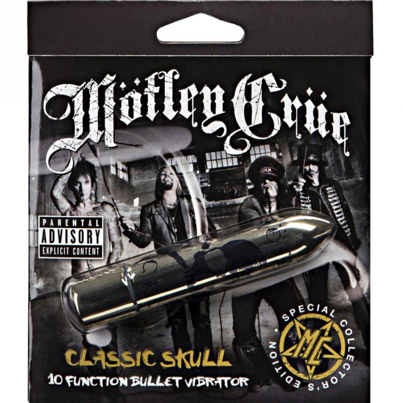 Вибропуля Motley Crue Classic Scull - золотой