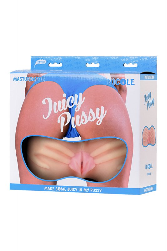 Мастурбатор реалистичный с вибрацией, вагина и анус TOYFA Juicy Pussy Nicole – телесный