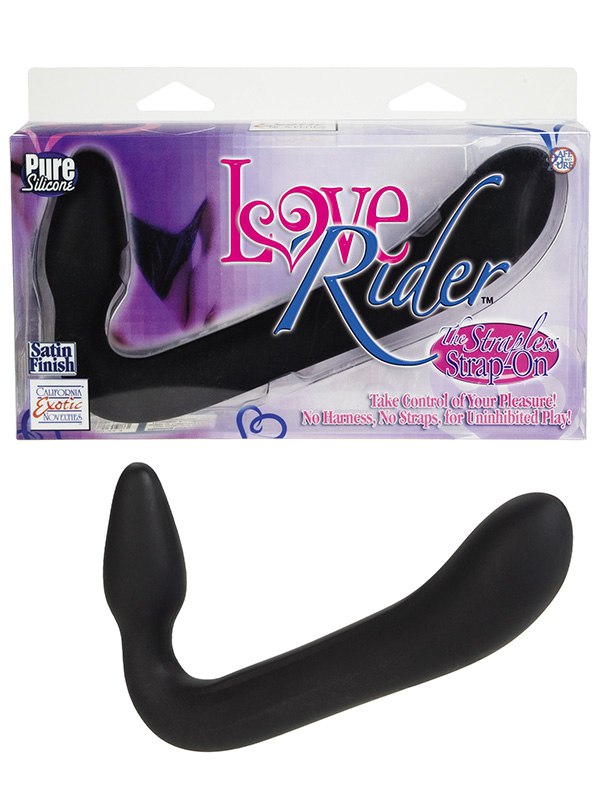 Безремневой страпон Love Rider Stimulator - Black