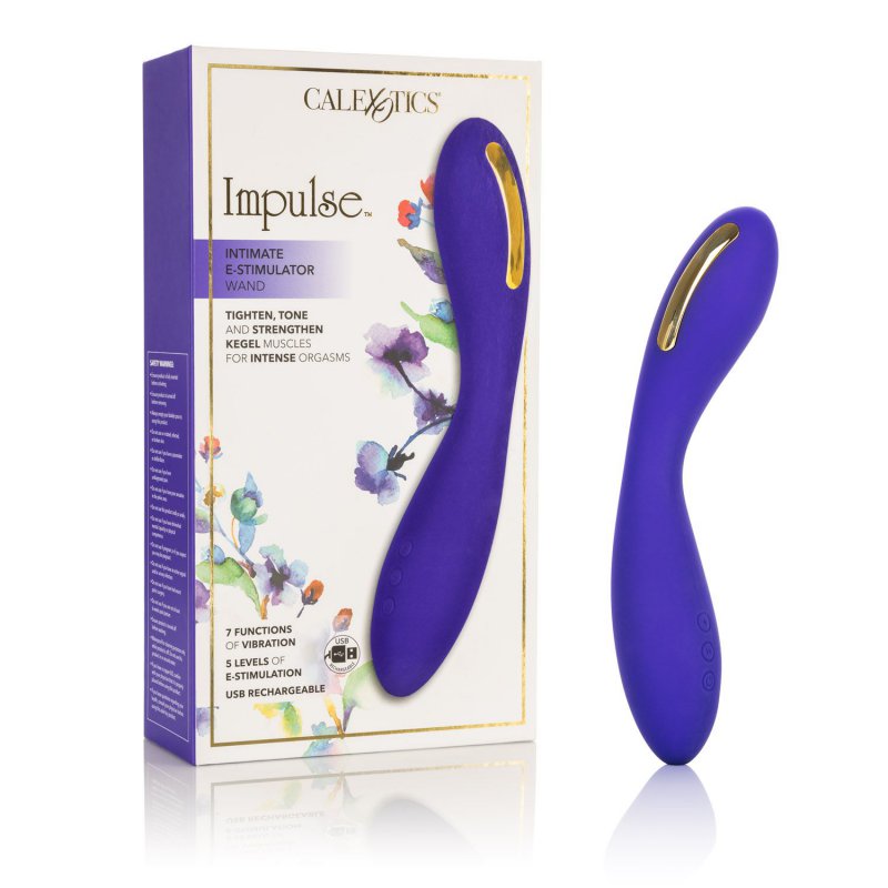  Изысканный вибратор с электростимуляцией Calexotics Impulse™ Intimate E-Stimulator Wand - фиолетовый