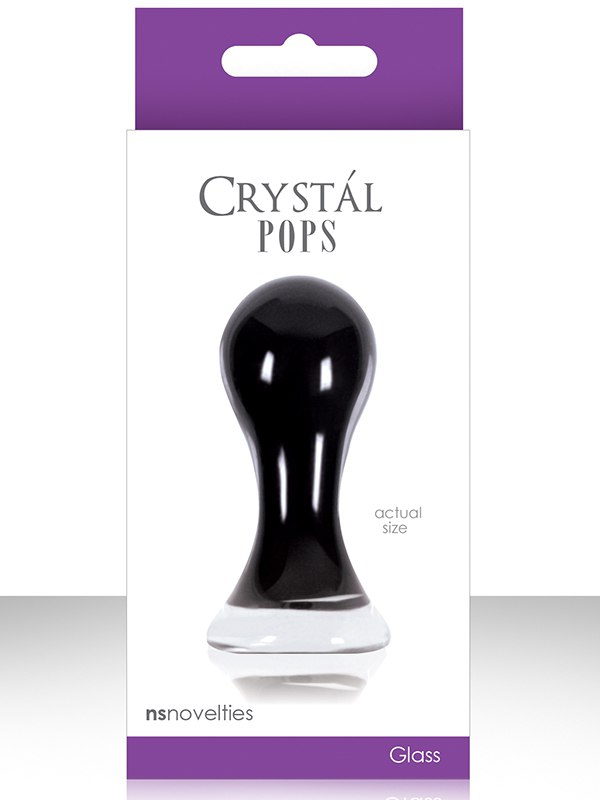 Анальный стимулятор Crystal Pops Small из стекла – черный