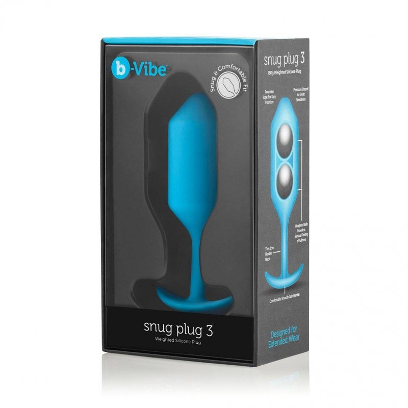 Профессиональная пробка для ношения Snug Plug 3 с утяжелением – голубой