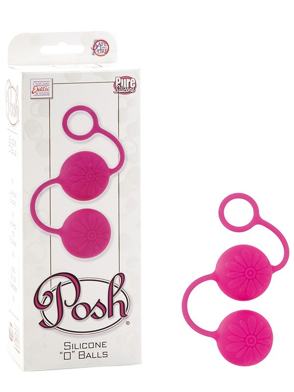   Он и Она Вагинальные шарики Posh Silicone “O” Balls - розовый