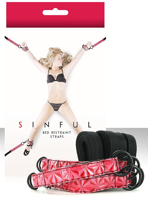 Фиксаторы для кровати Sinful Bed Restraint Strap – розовые