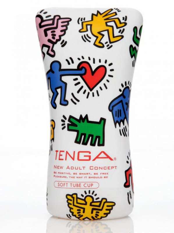 Tenga&Keith Haring мастурбатор Soft Tube - красный с белым