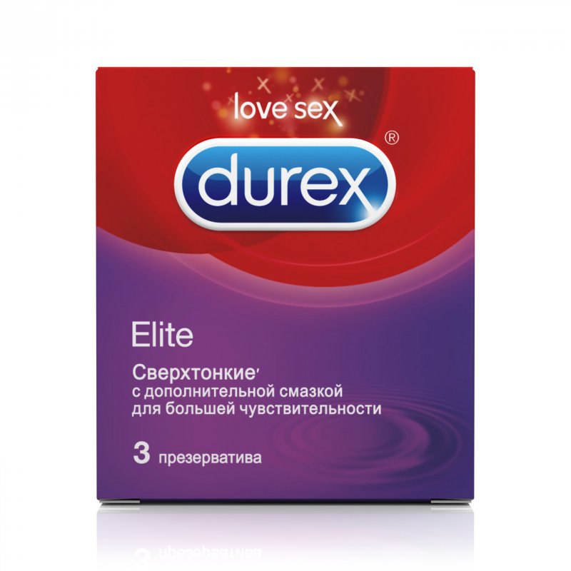   Он и Она Сверхтонкие презервативы Durex Elite - 3 шт.