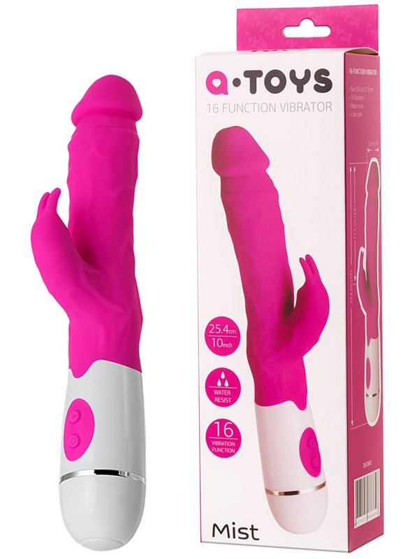 Вибратор с клиторальным стимулятором кроликом TOYFA A-Toys Mist – розовый