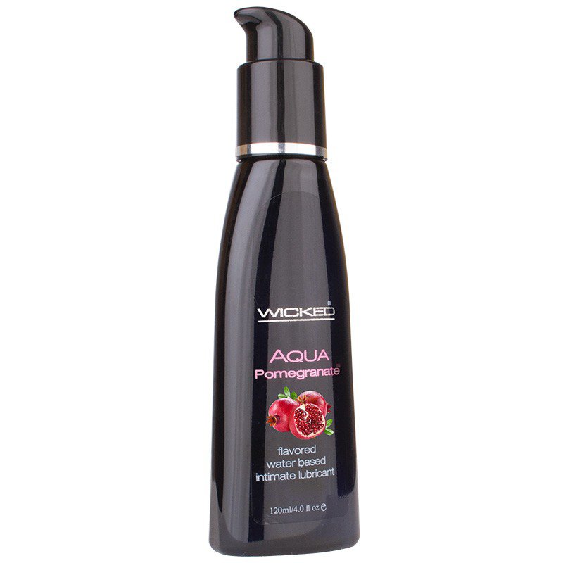 Съедобный лубрикант со вкусом граната Wicked Aqua Pomegranate - 120 мл