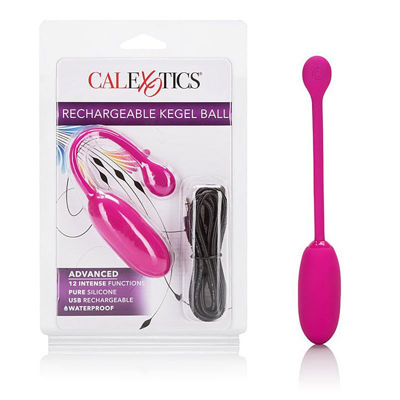 Виброяйца, вибропули  Он и Она Перезаряжаемое вибро-яйцо Rechargeable Kegel Ball Starter - розовый