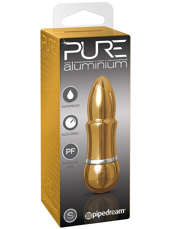 Вибромассажер Pure Aluminium Small Gold – золотистый