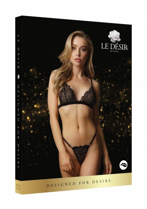 Комплект эротического белья Magic Lace Velvet Lingerie Set (черный)