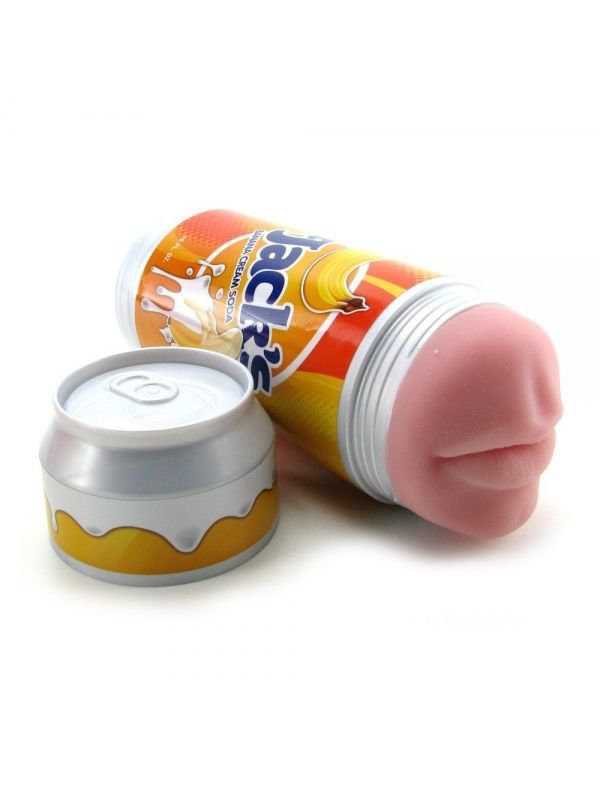 Мастурбатор ротик Fleshlight SIAC Banana Cream Soda в банке - розовый